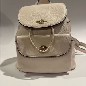 Coach Off-White Leather Mini Backpack